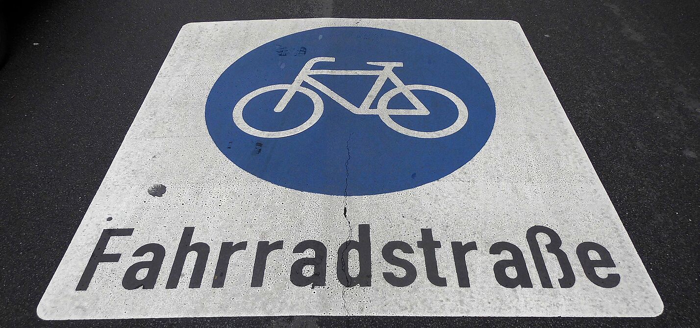 Markierung Fahrradstraße