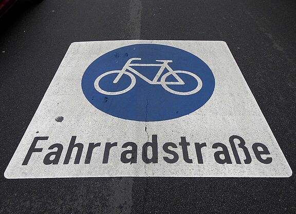 Markierung Fahrradstraße