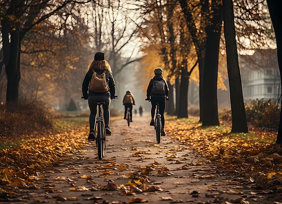 Radfahren im Herbst