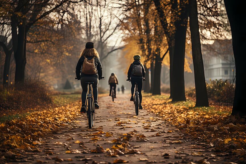 Radfahren im Herbst Radfahren im Herbst