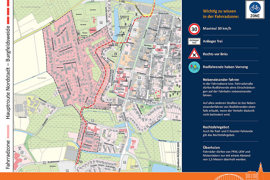 Infoflyer Fahrradzone Infoflyer Fahrradzone westl. Kernstadt