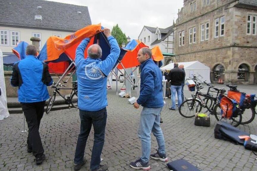 Standaufbau Sattelfest Standaufbau